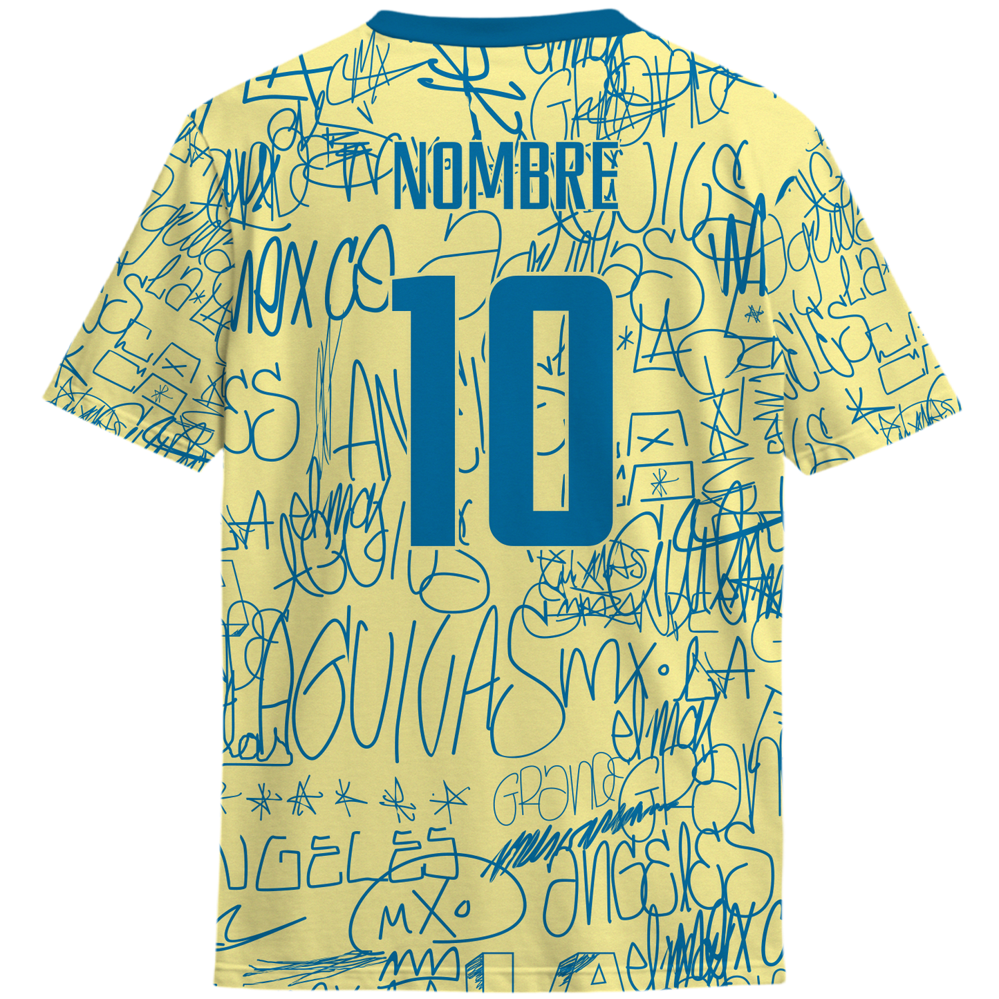 Playera America Los Angeles Grafiti amarilla
