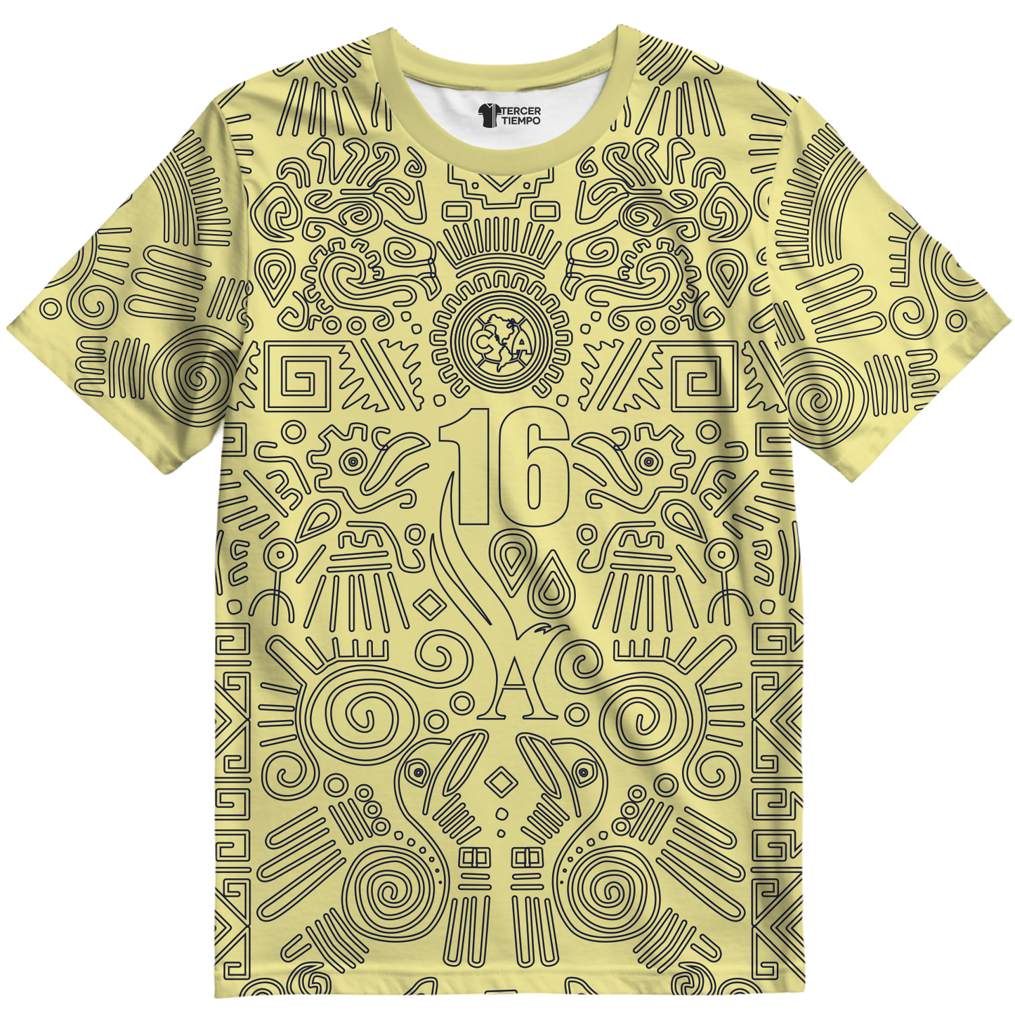 Playera America Símbolos Amarilla