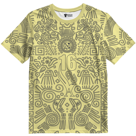 Playera America Símbolos Amarilla