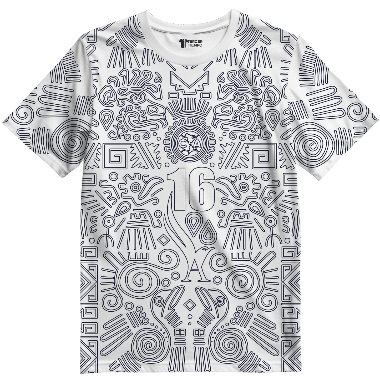 Playera America Símbolos Blanca