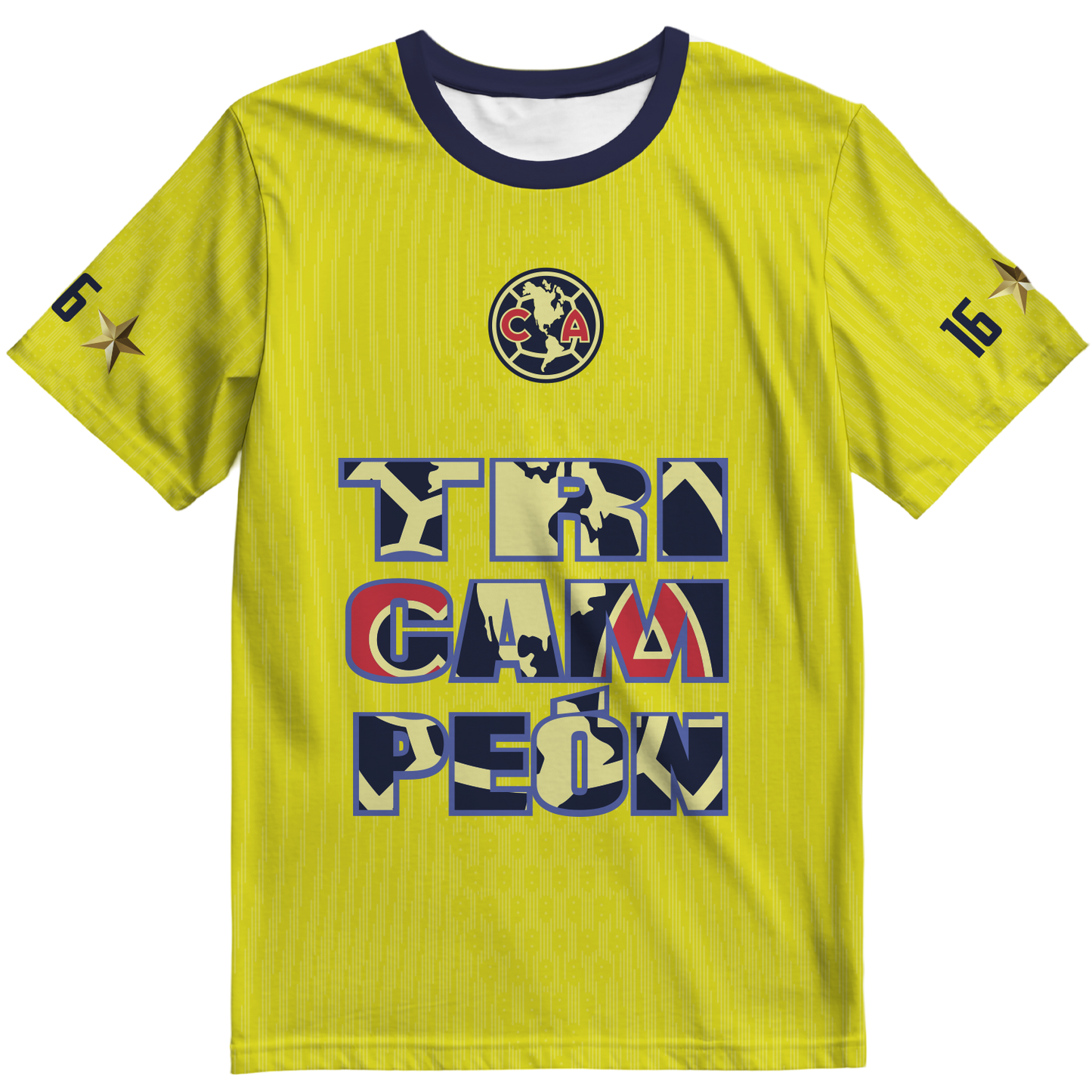Playera America Tricampeon Amarilla