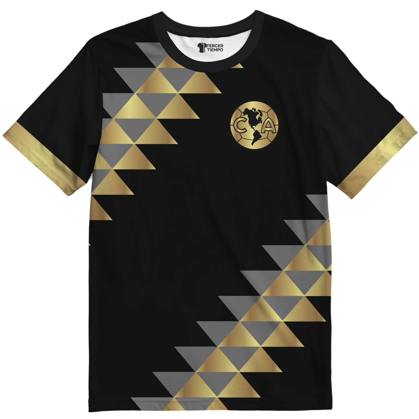Playera America negra y dorado