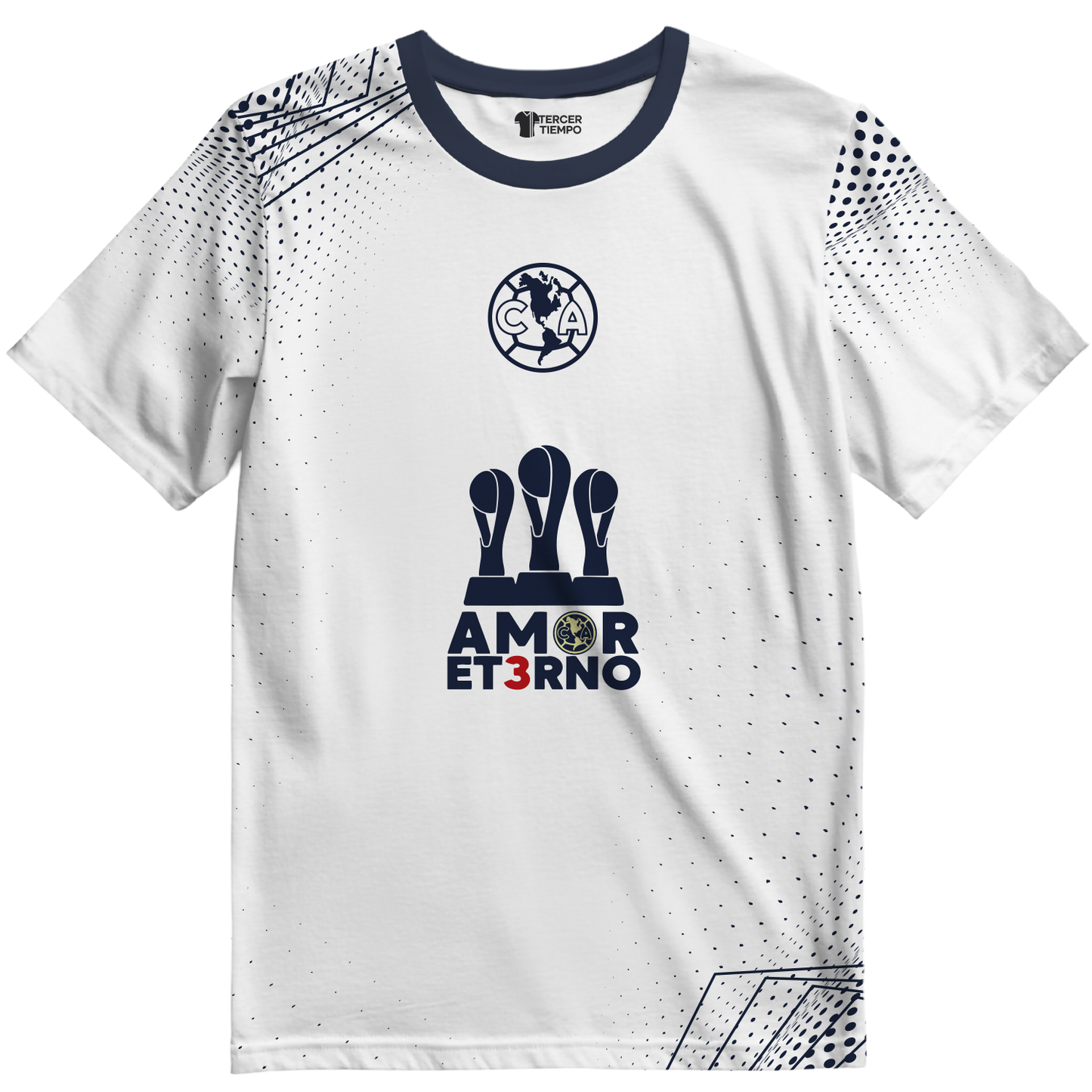 Playera America tricampeon amor eterno Blanca