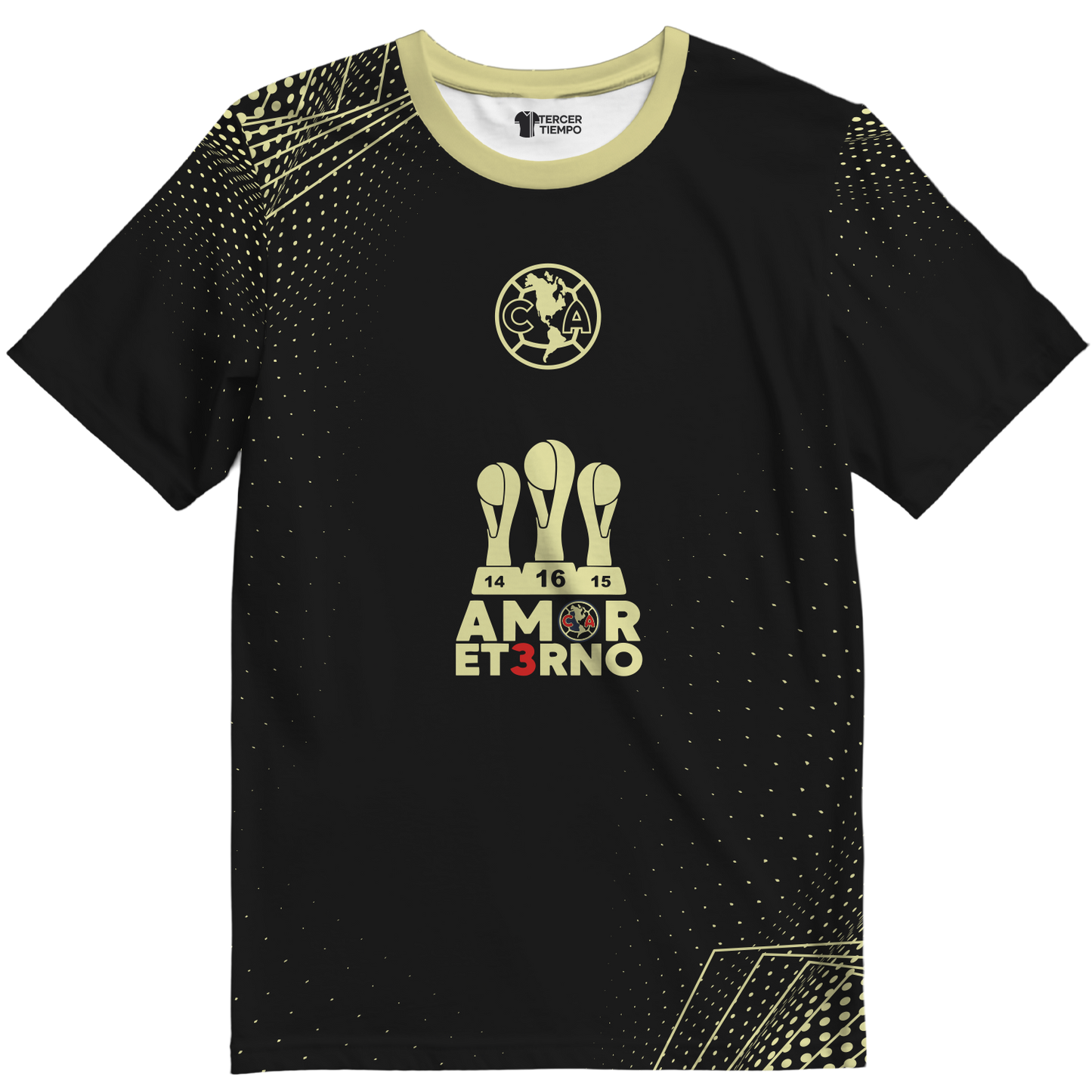 Playera America tricampeon amor eterno Negra