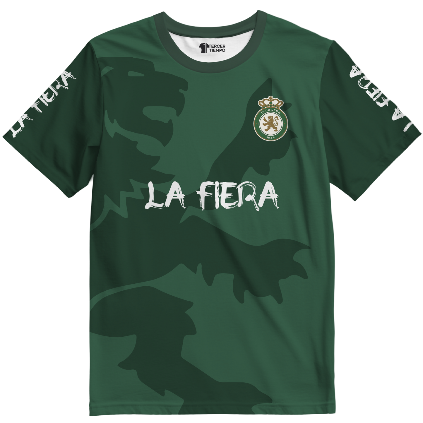 Playera Leon fiera Verde
