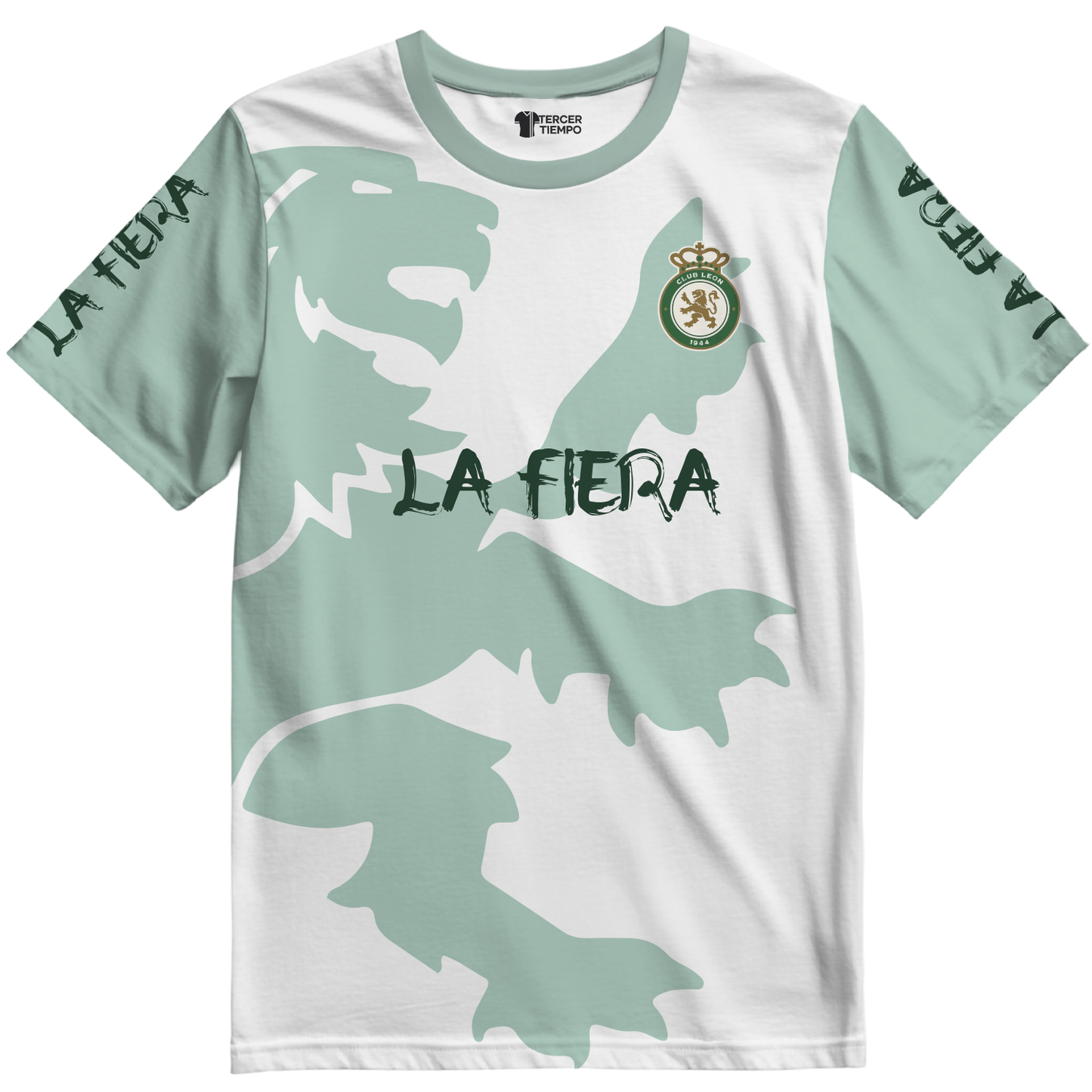 Playera Leon fiera Blanca