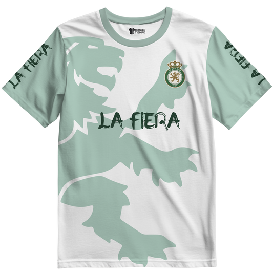 Playera Leon fiera Blanca