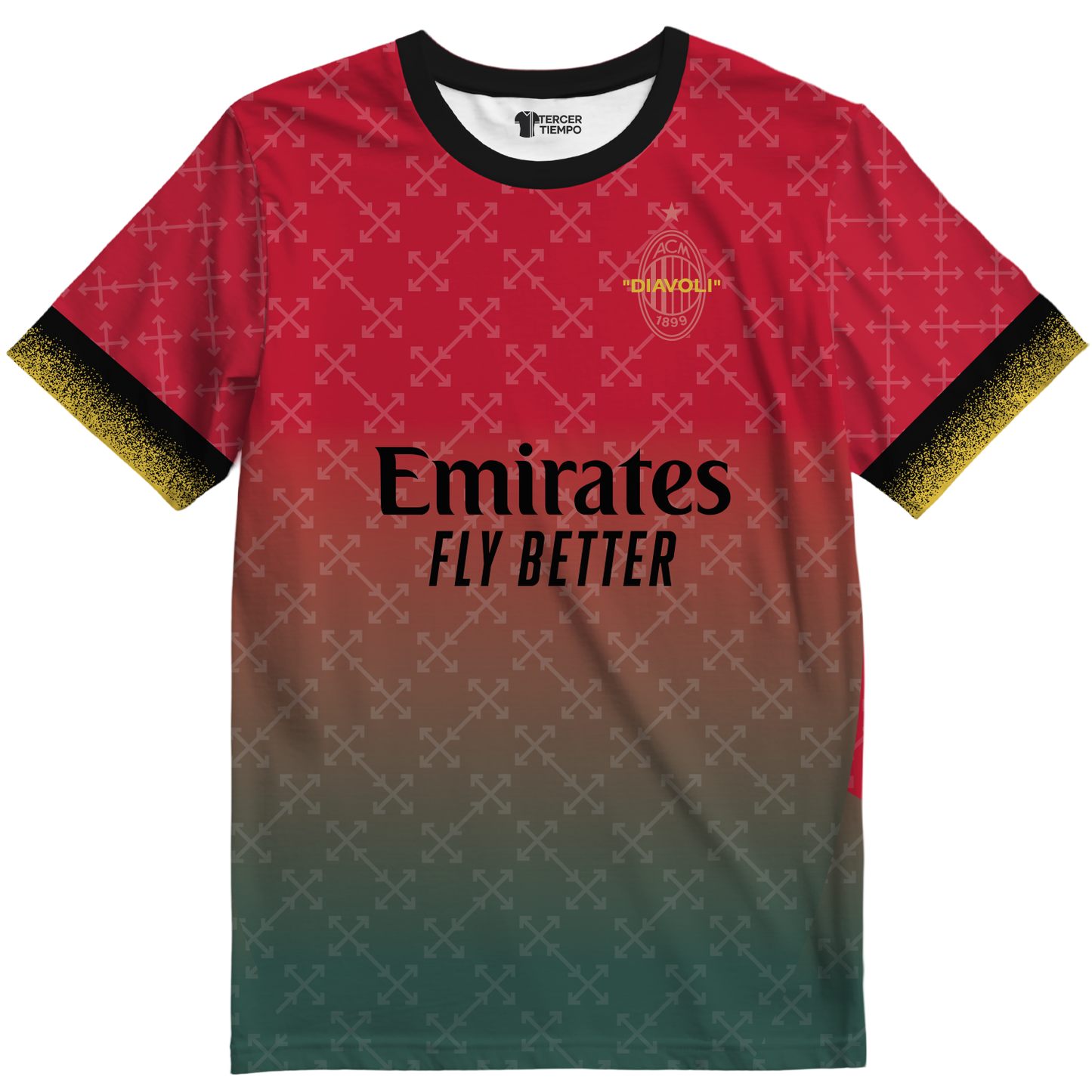Playera Milan cuarta 25 Roja