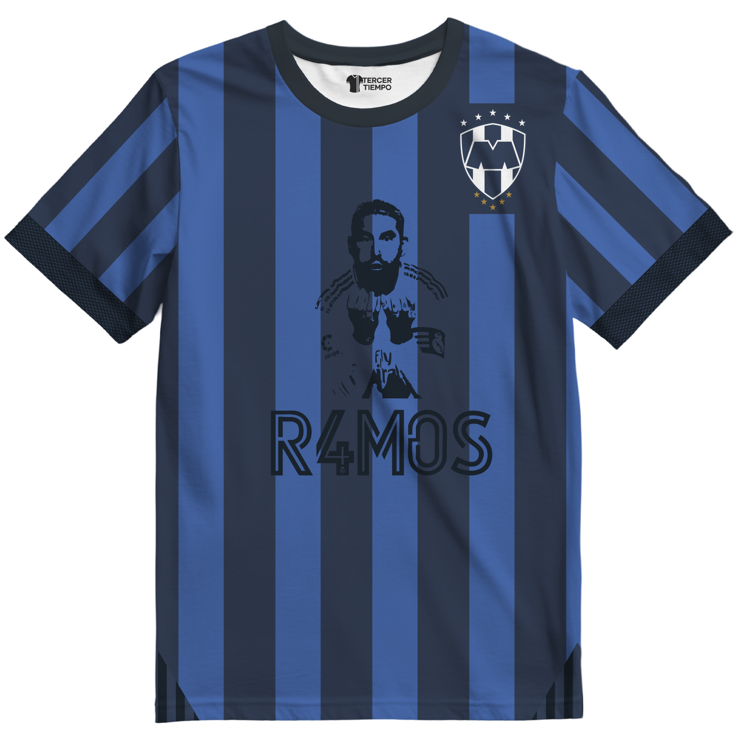 Playera Monterrey Local 25 Ramos Azul