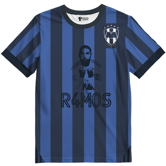 Playera Monterrey Local 25 Ramos Azul
