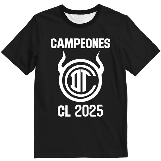 Playera Algodon Toluca Campeon 2 Negra