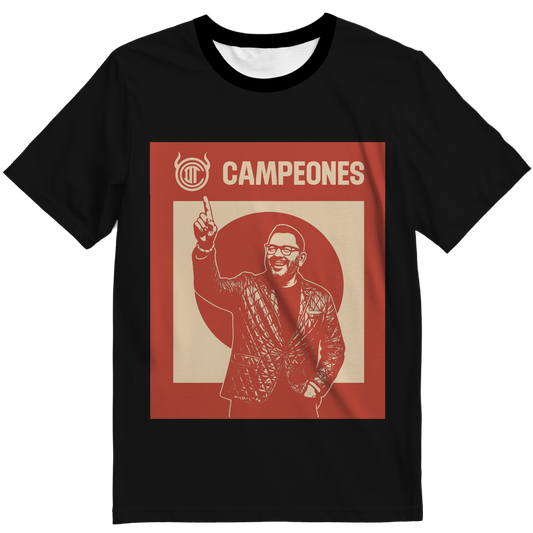 Playera Algodon Toluca Campeon 4 Negra