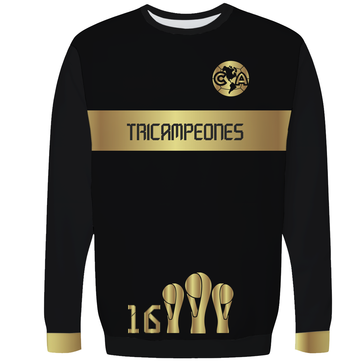 Sueter America Dorada Tricampeones