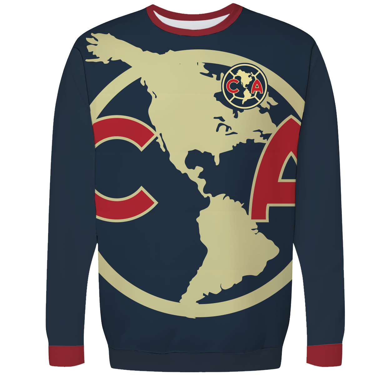Sueter America continente azul