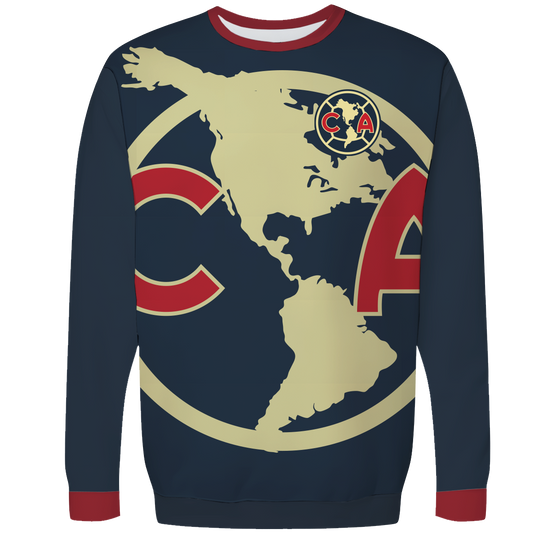 Sueter America continente azul