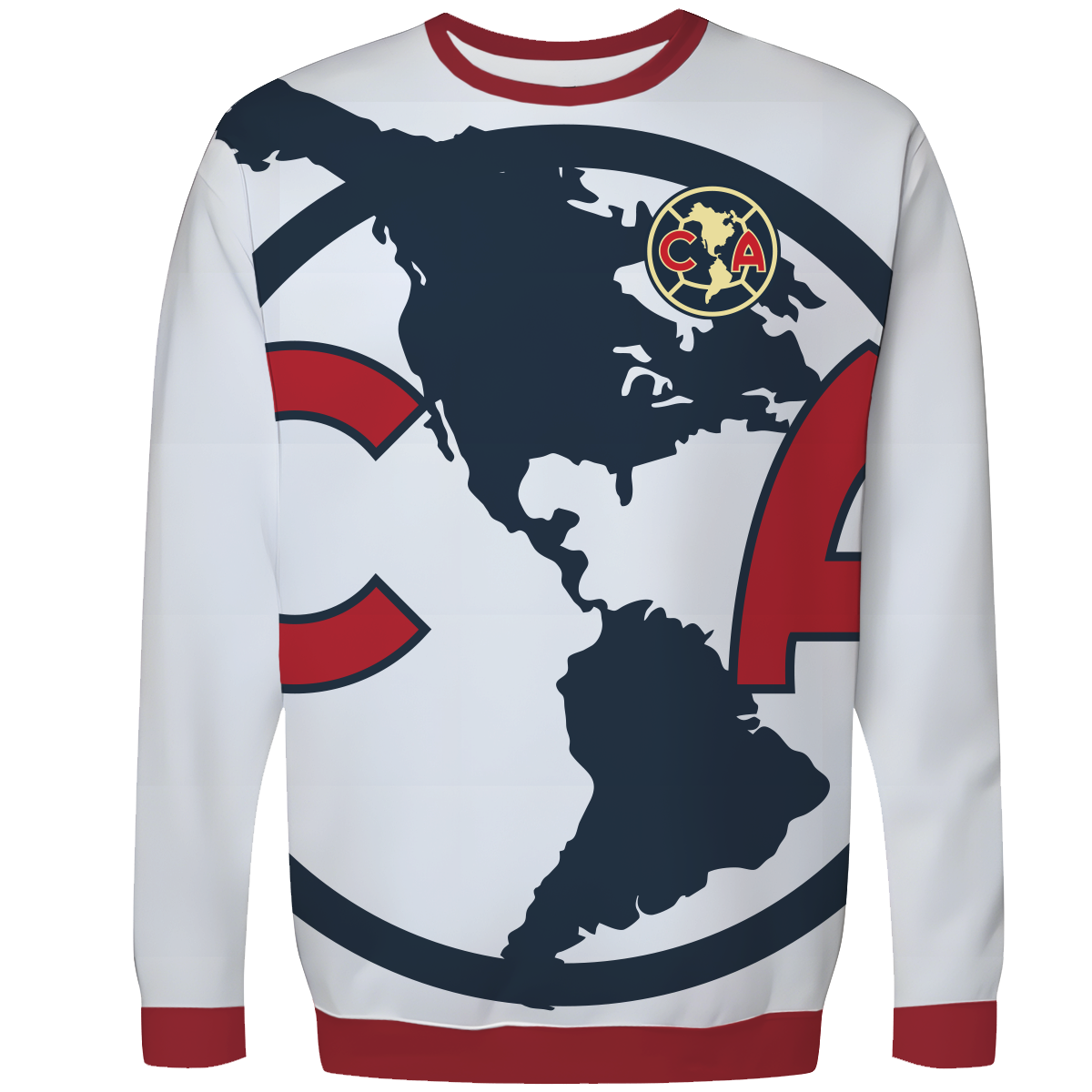 Sueter America continente blanca