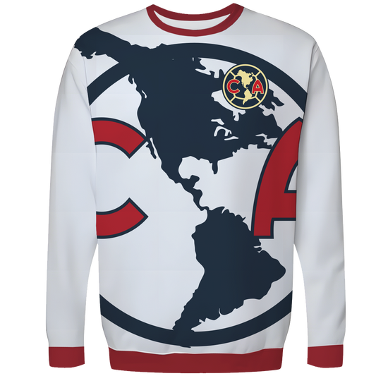 Sueter America continente blanca