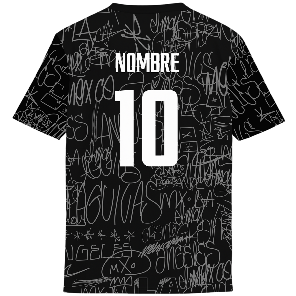 Playera America Los Angeles Grafiti negra