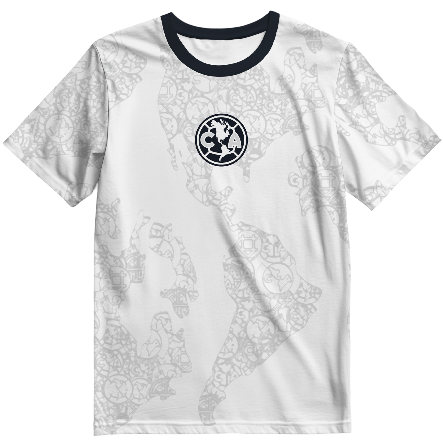 Playera America Mapa Blanca