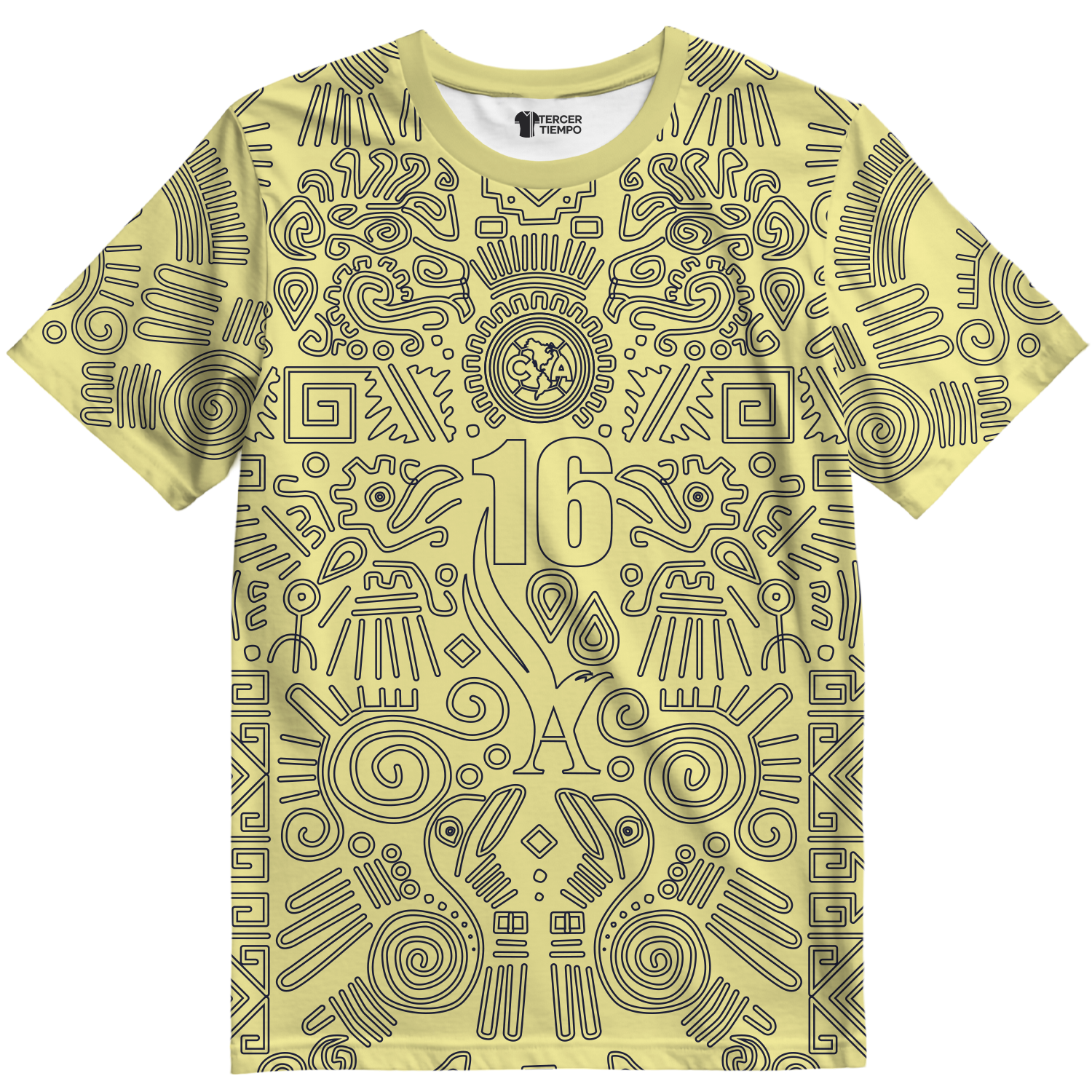 Playera America Símbolos Amarilla