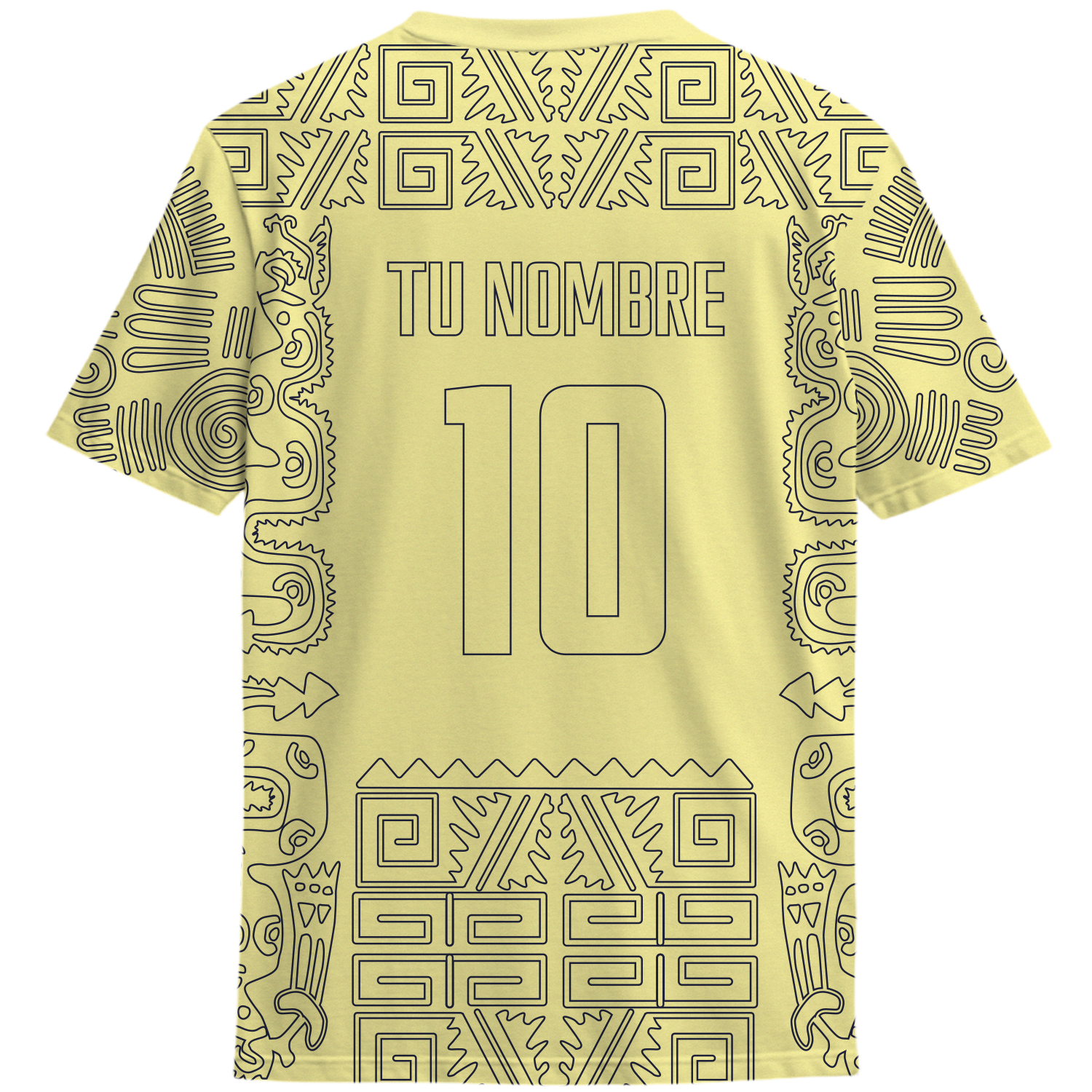 Playera America Símbolos Amarilla