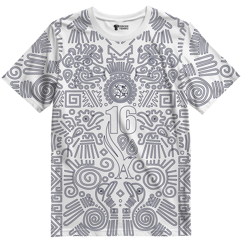 Playera America Símbolos Blanca