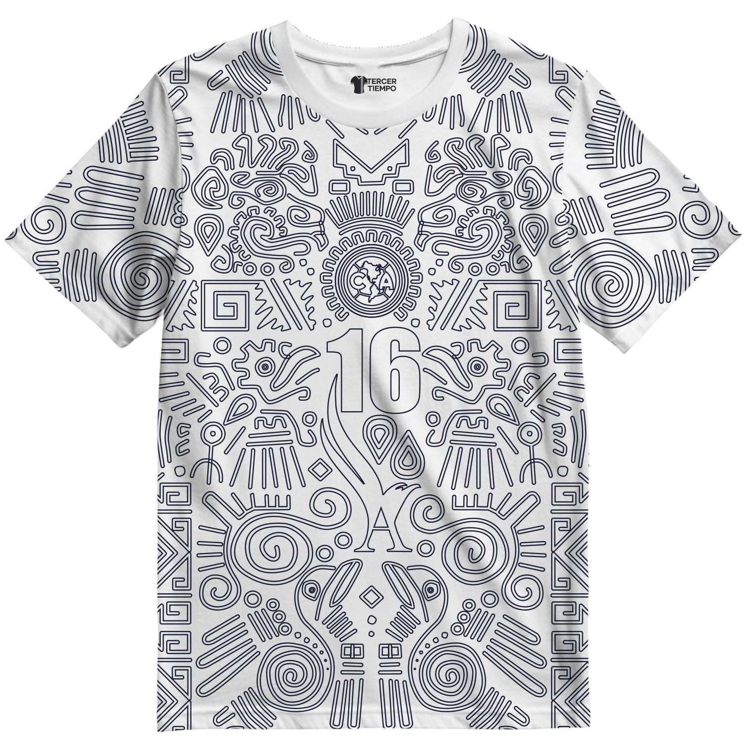 Playera America Símbolos Blanca
