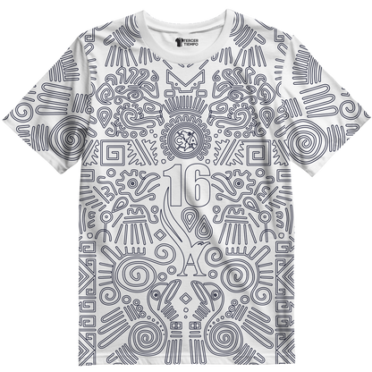 Playera America Símbolos Blanca