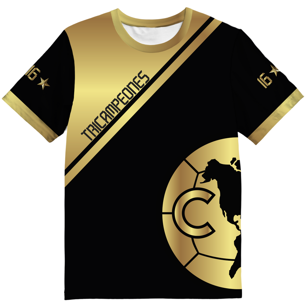 Playera America Tricampeon Dorada