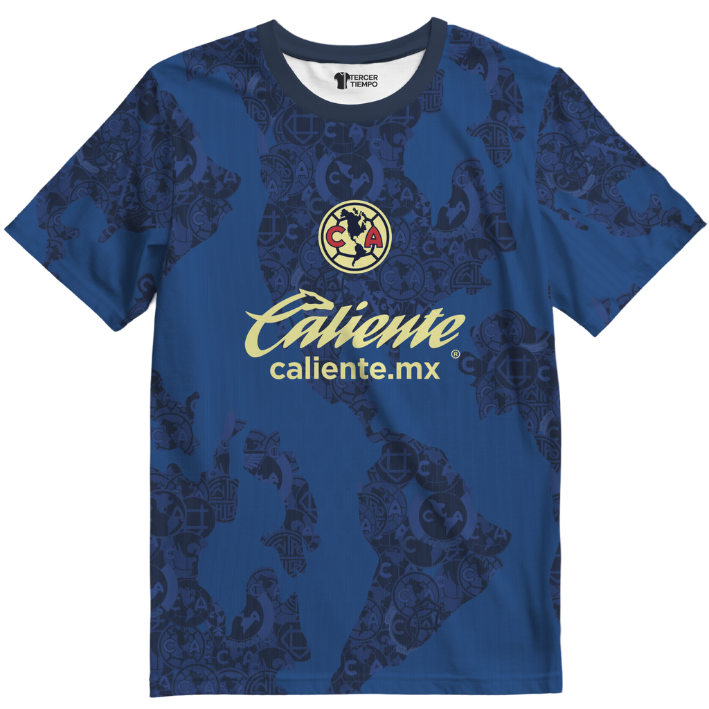 Playera America Visitante 25 azul