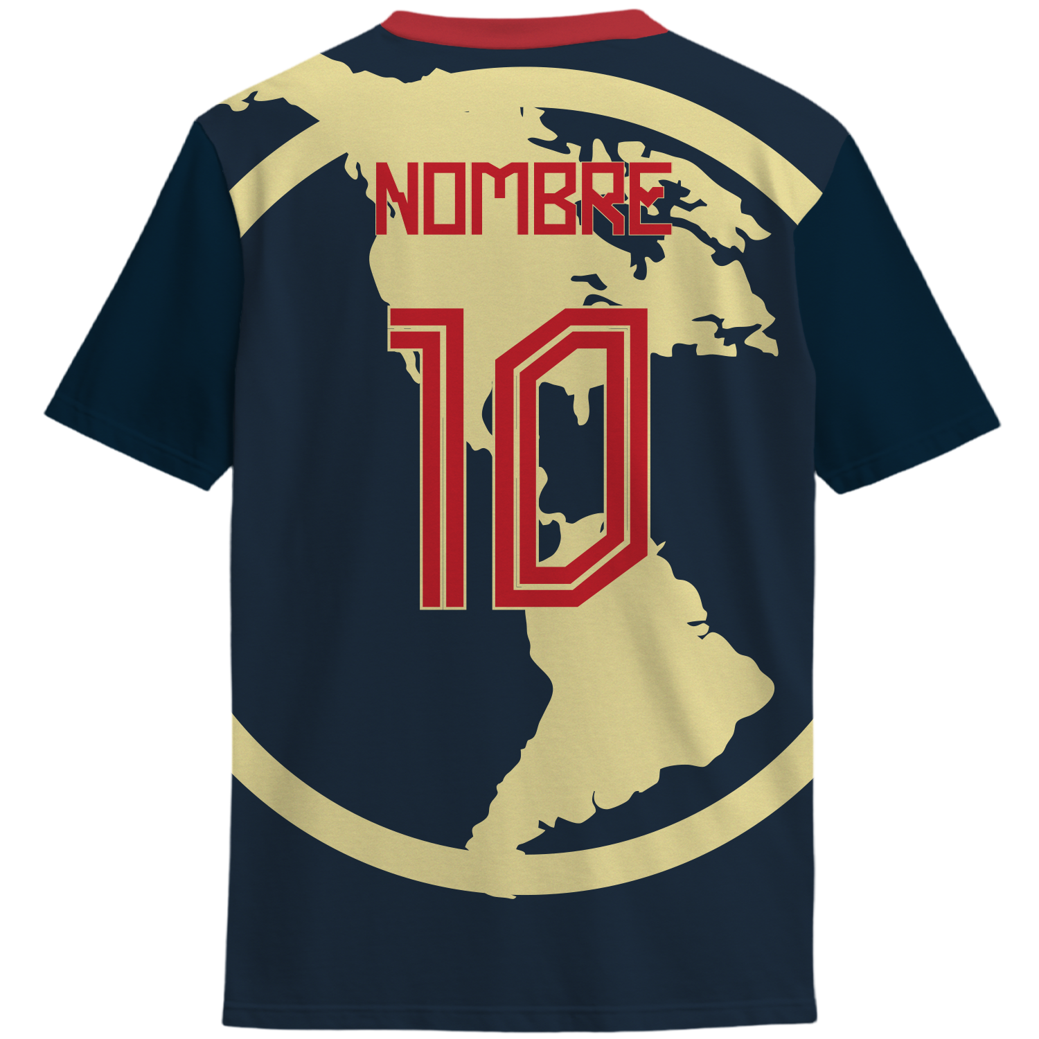 Playera America continente azul