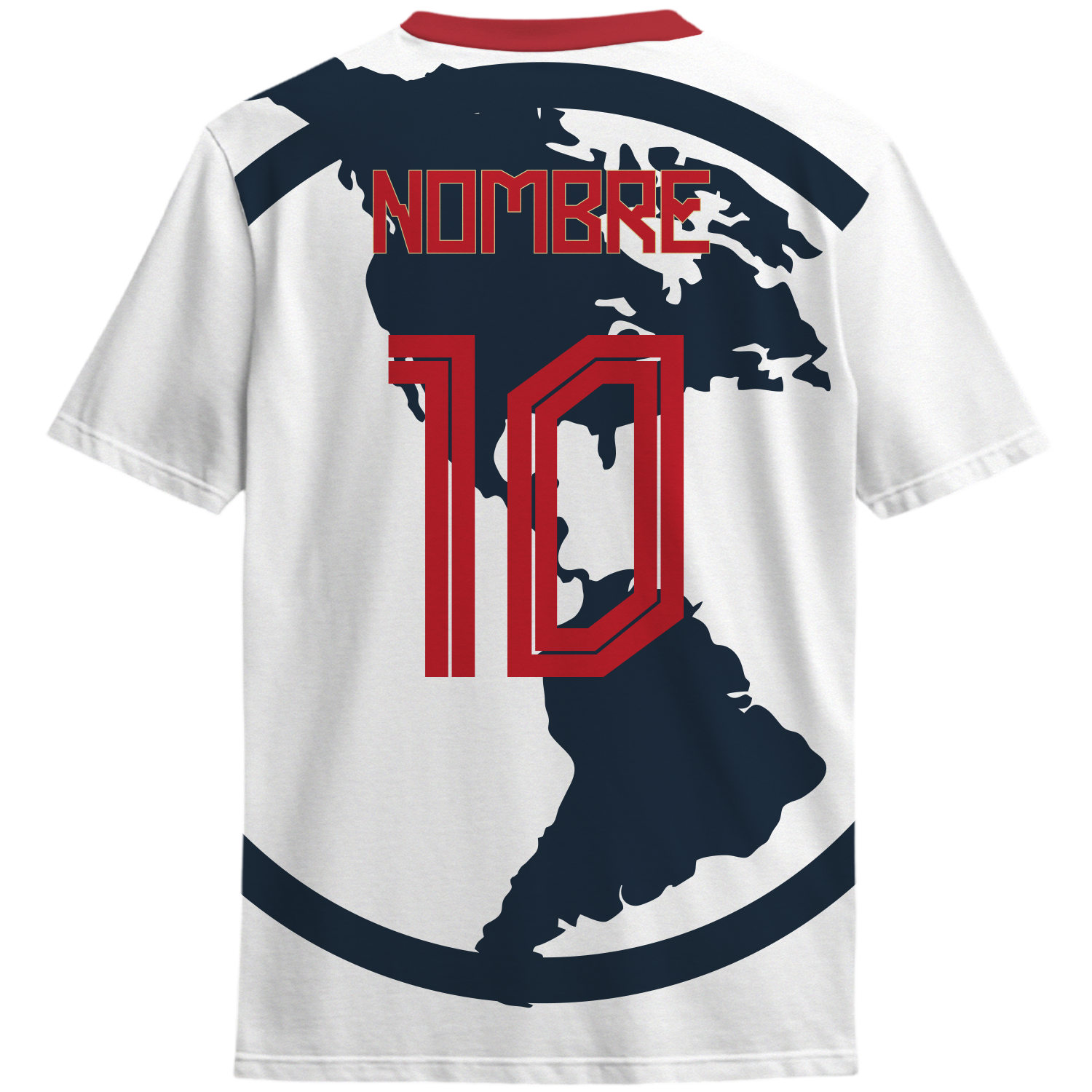 Playera America continente blanca