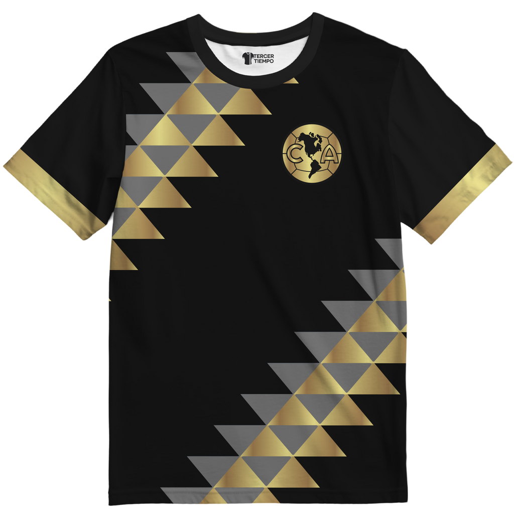 Playera America negra y dorado