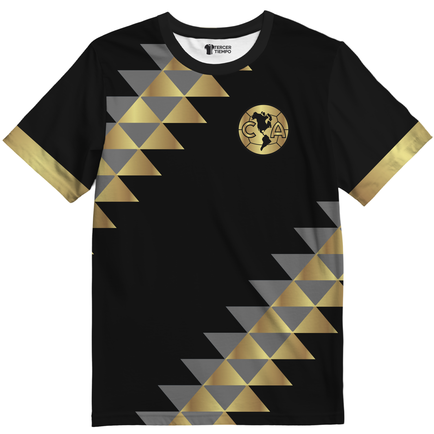 Playera America negra y dorado