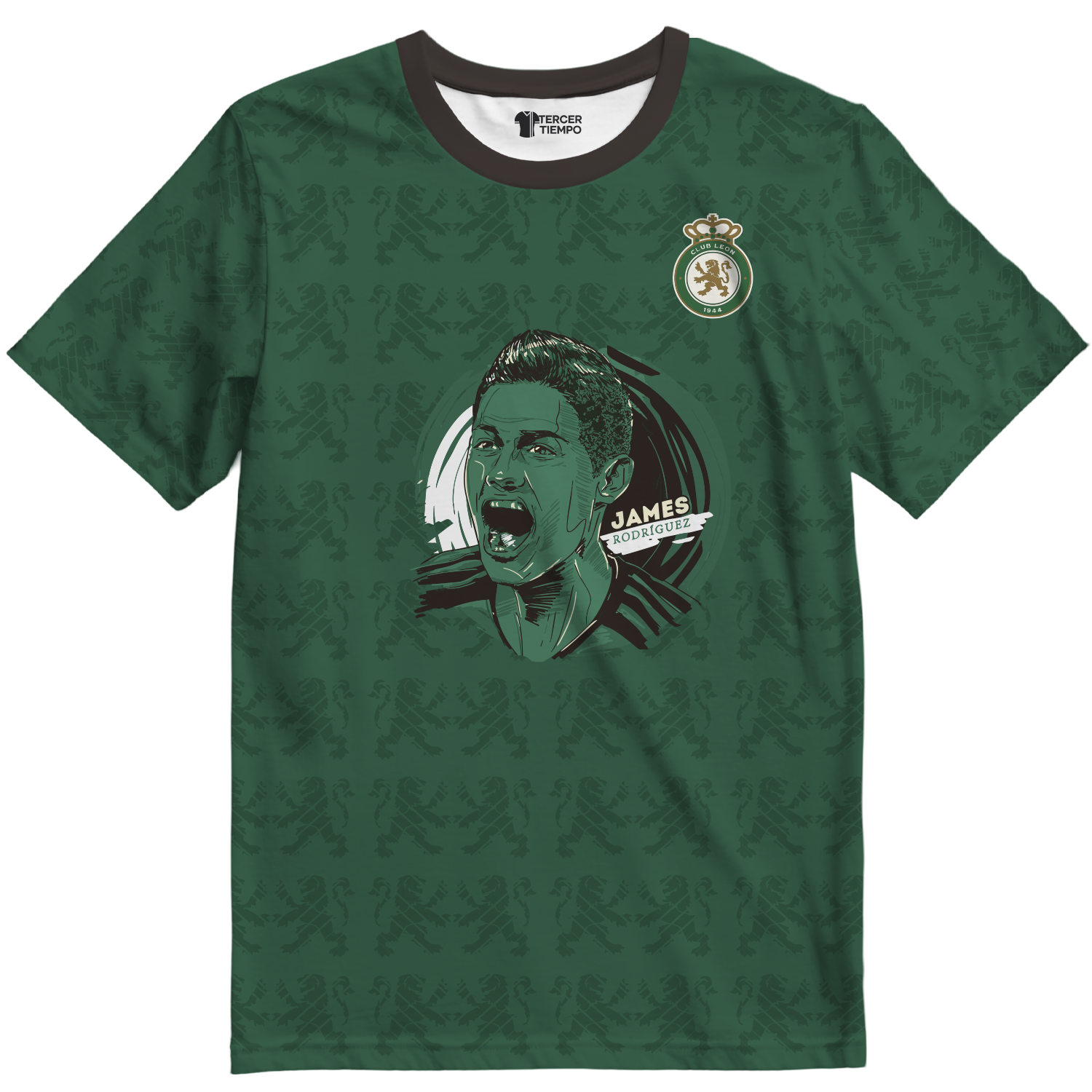 Playera Leon Local 25 James Verde