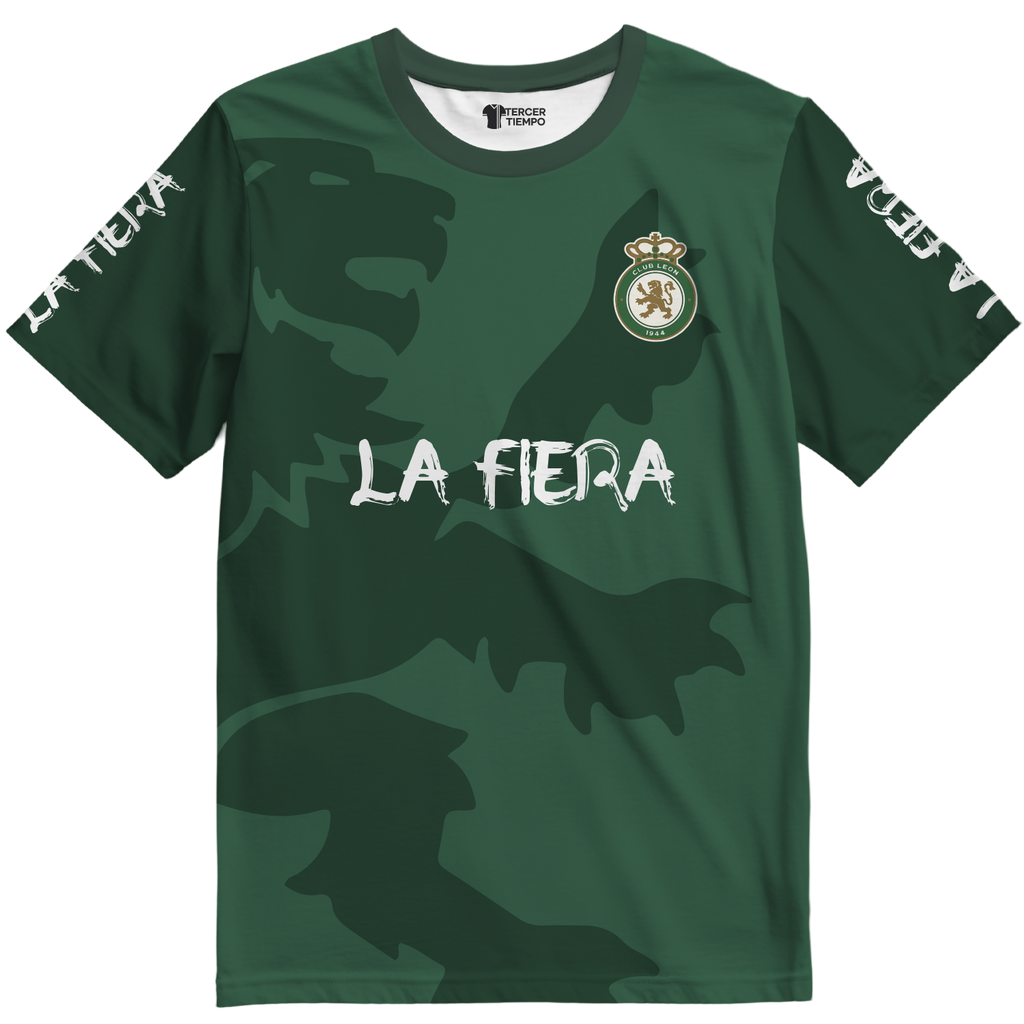 Playera Leon fiera Verde