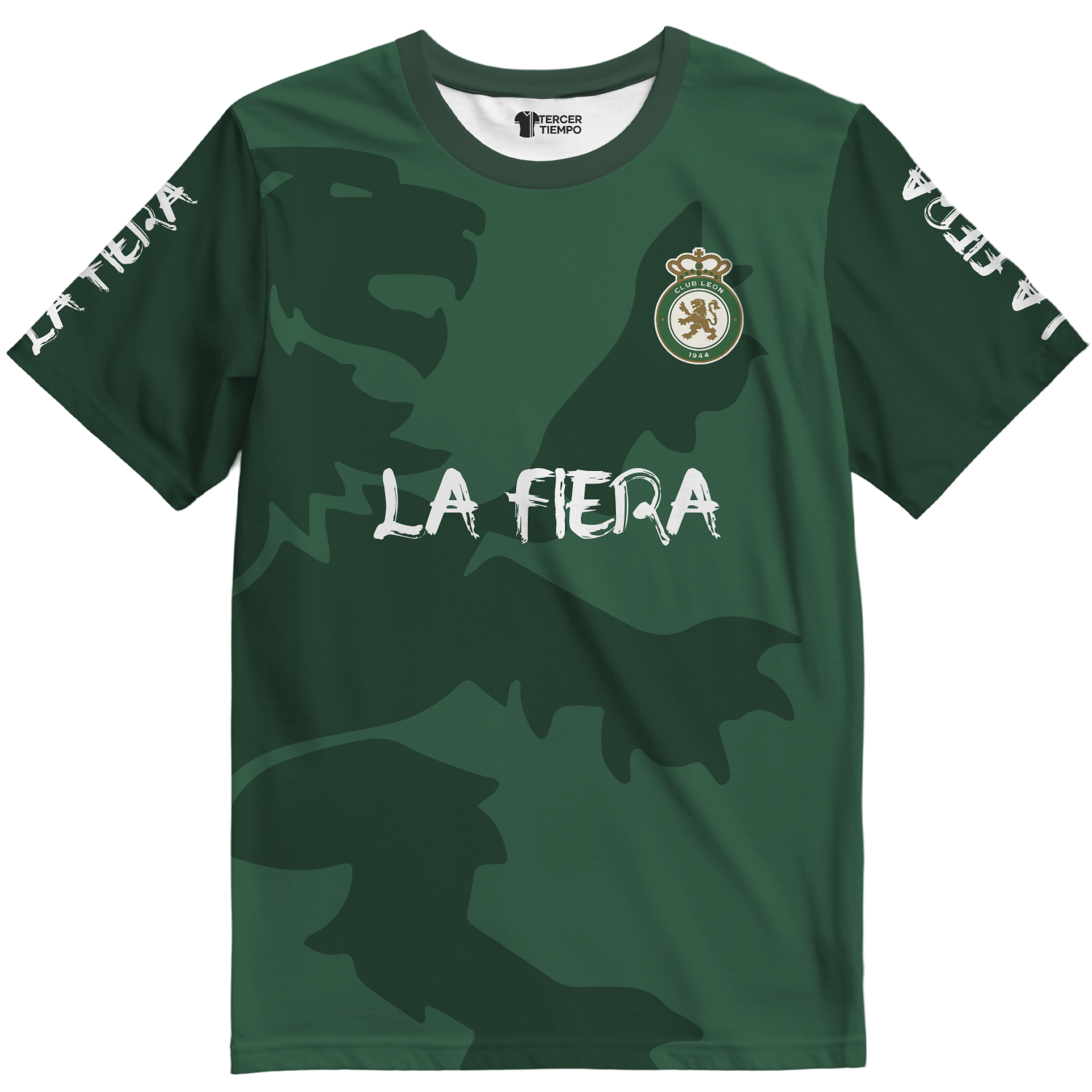 Playera Leon fiera Verde