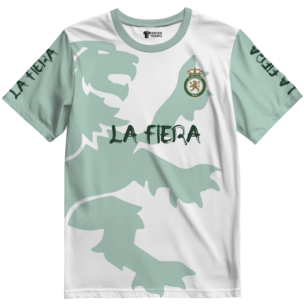 Playera Leon fiera Blanca