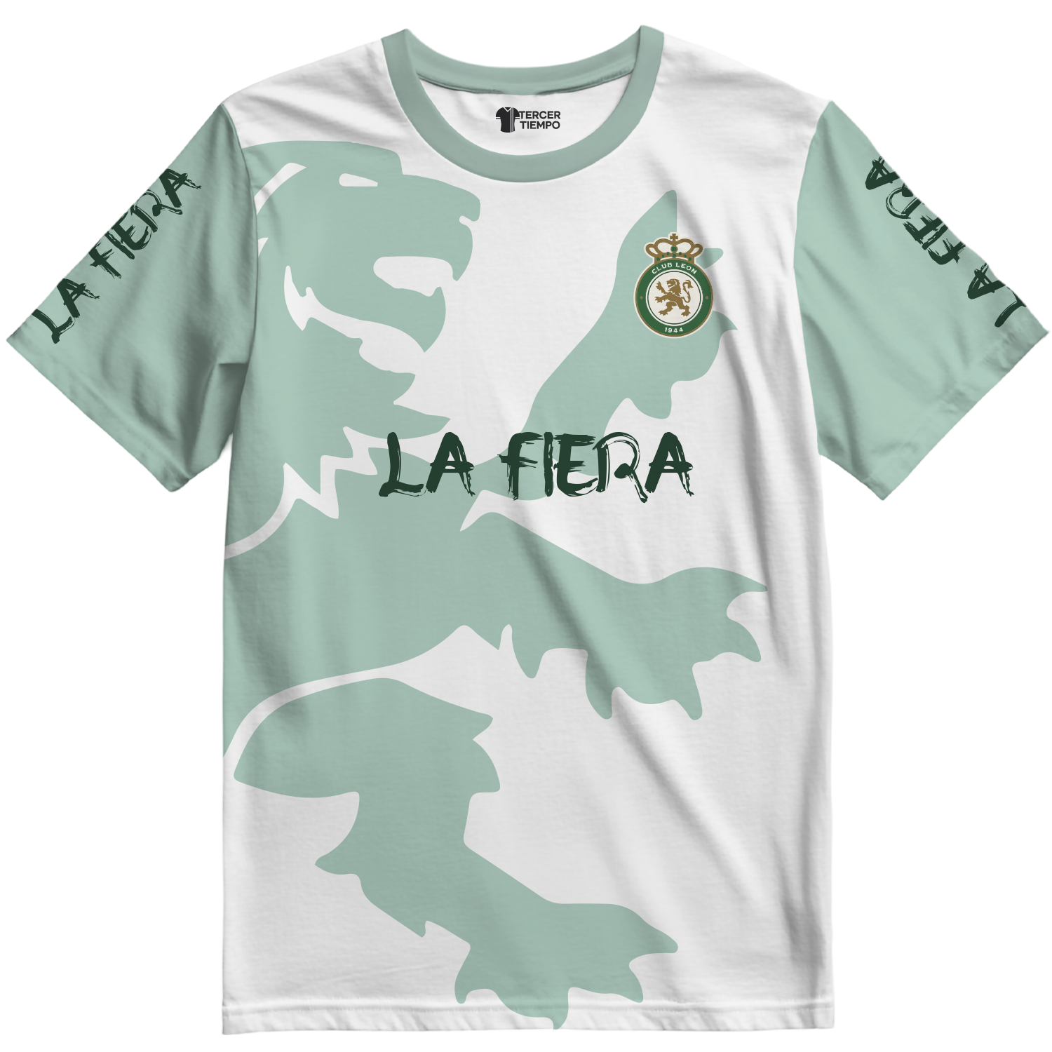 Playera Leon fiera Blanca